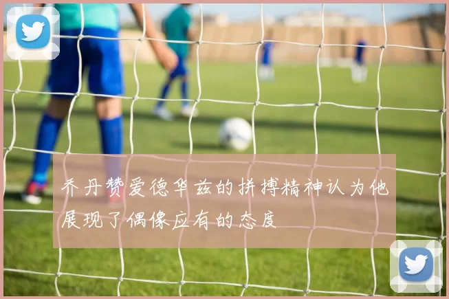 乔丹赞爱德华兹的拼搏精神认为他展现了偶像应有的态度